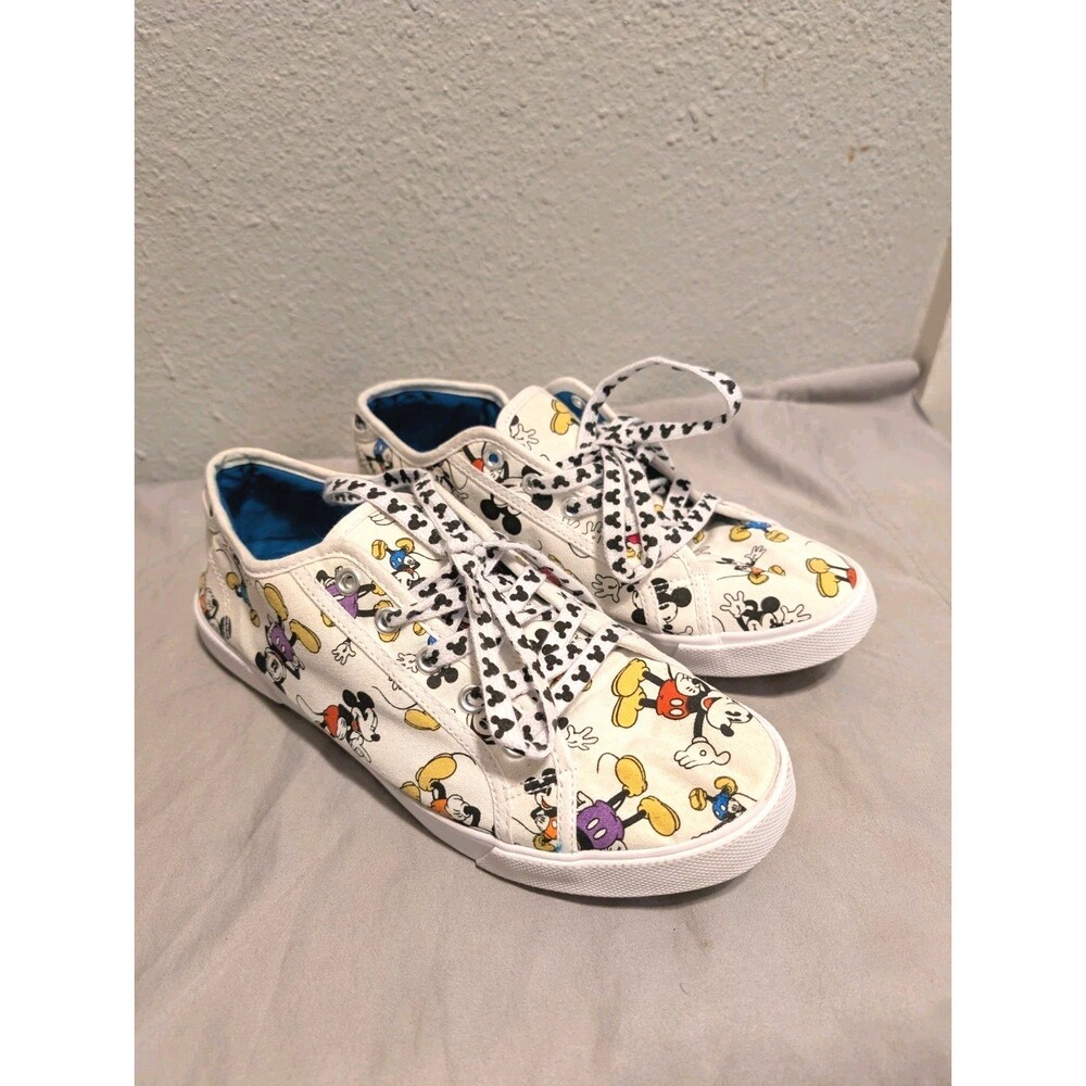 Disney Mickey Mouse & Friends Canvas Sneakers Shoes Size 10 Women’s Casual
